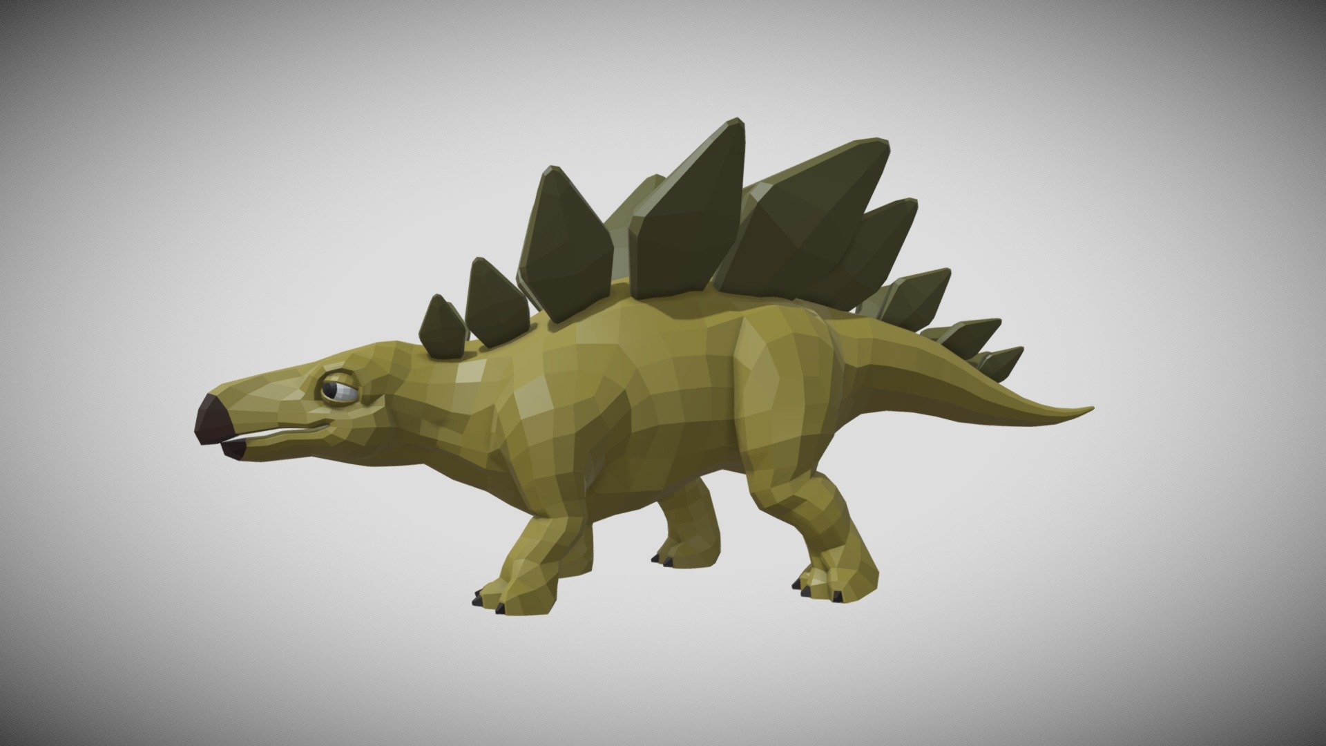 [Low Poly] Stegosaurus 3d model