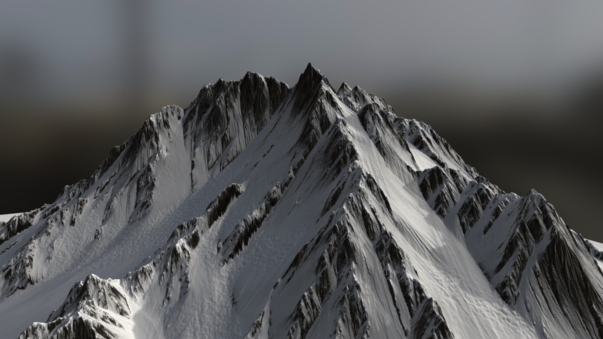 Snowy Mountain 3d model