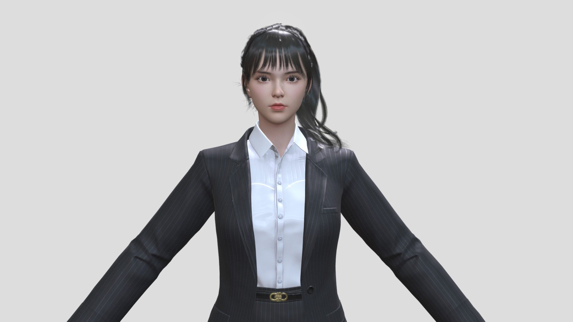 woman in working business suit gameAssets5 3d model