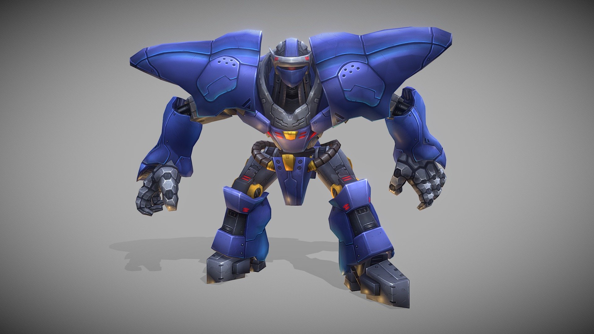 Blue Robot 3d model