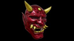 Oni Ninja Mask (red)