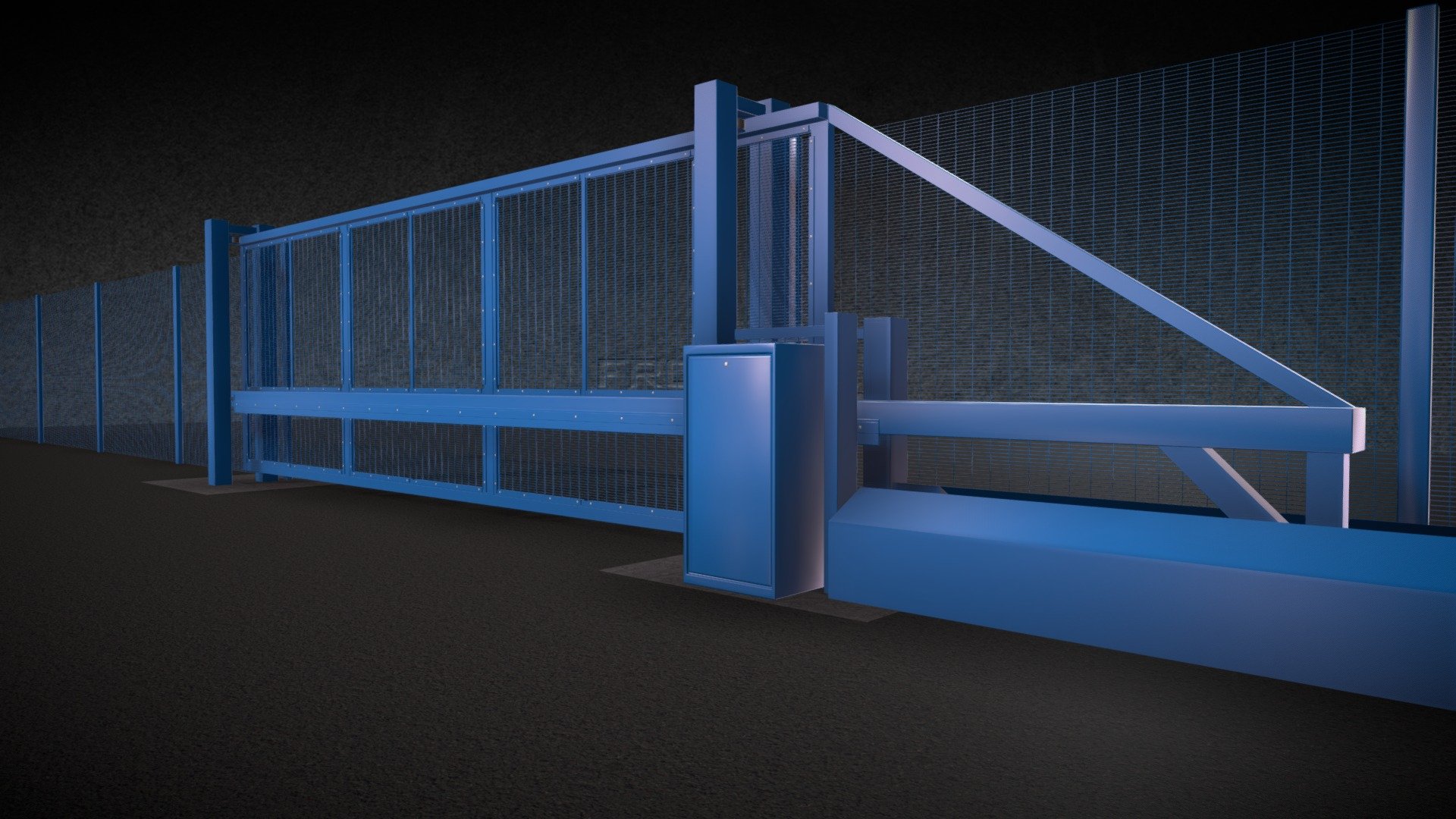 IWA 14 Terra G8 Sliding Cantilevered Gate 3d model