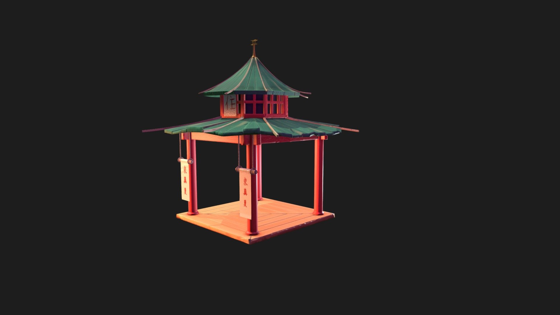 Stylized Shrine 3d model