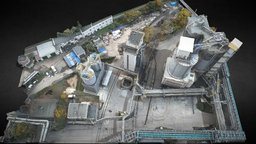 factory terrain Dji Mavic 3 air photoscan