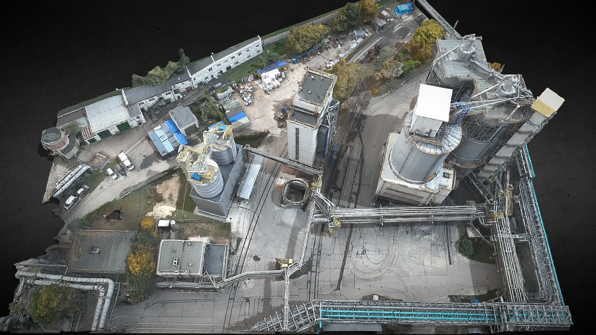 factory terrain Dji Mavic 3 air photoscan 3d model