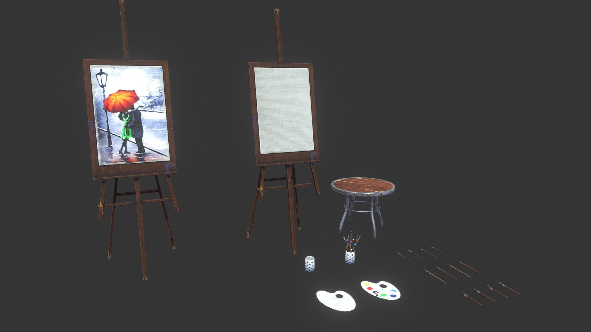 Painting Utensils 3d model