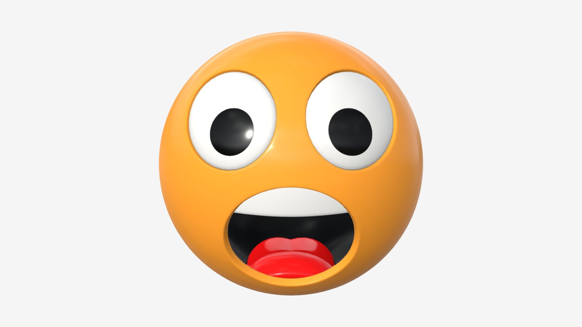 Emoji 026 Astonished with big eyes 3d model