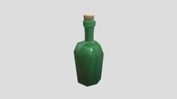 Lowpoly Rum Bottle