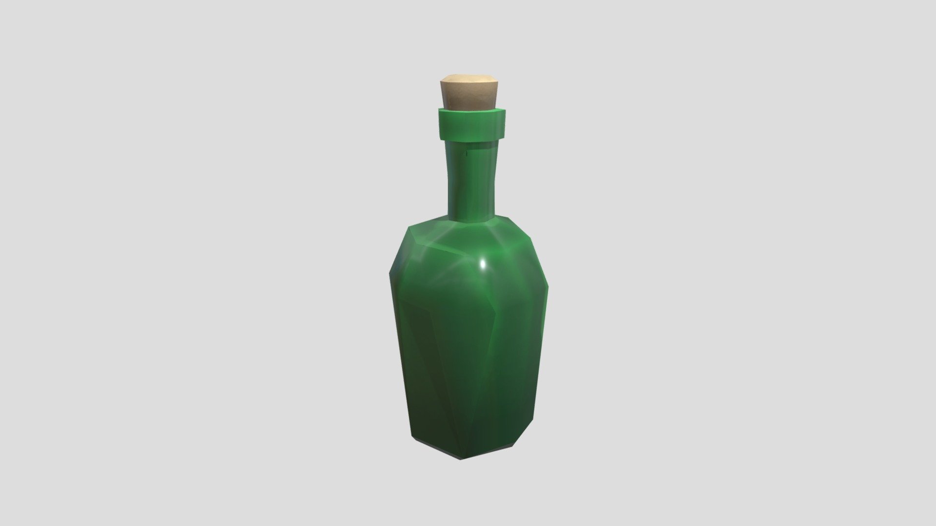 Lowpoly Rum Bottle 3d model