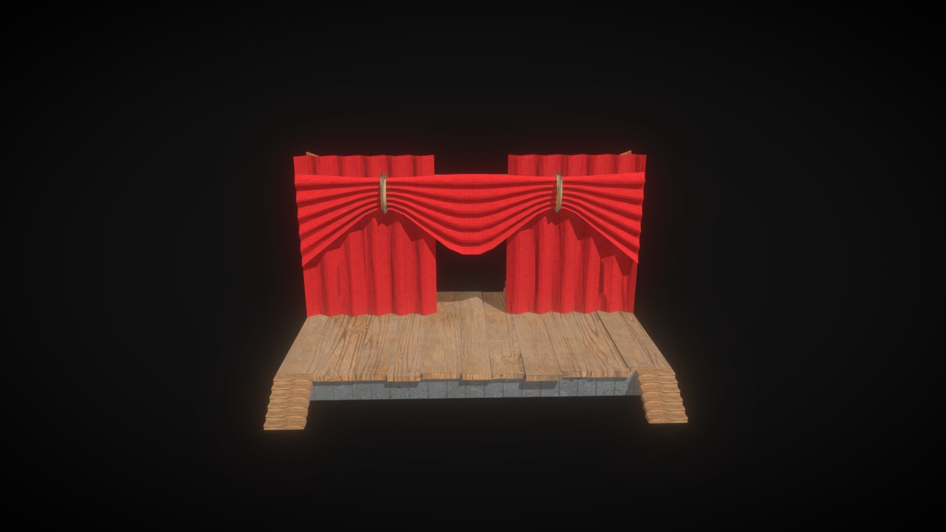 Teather Stage 3d model