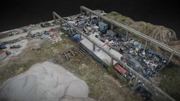 terrain trash industrial DJI Mavic3 photoscan