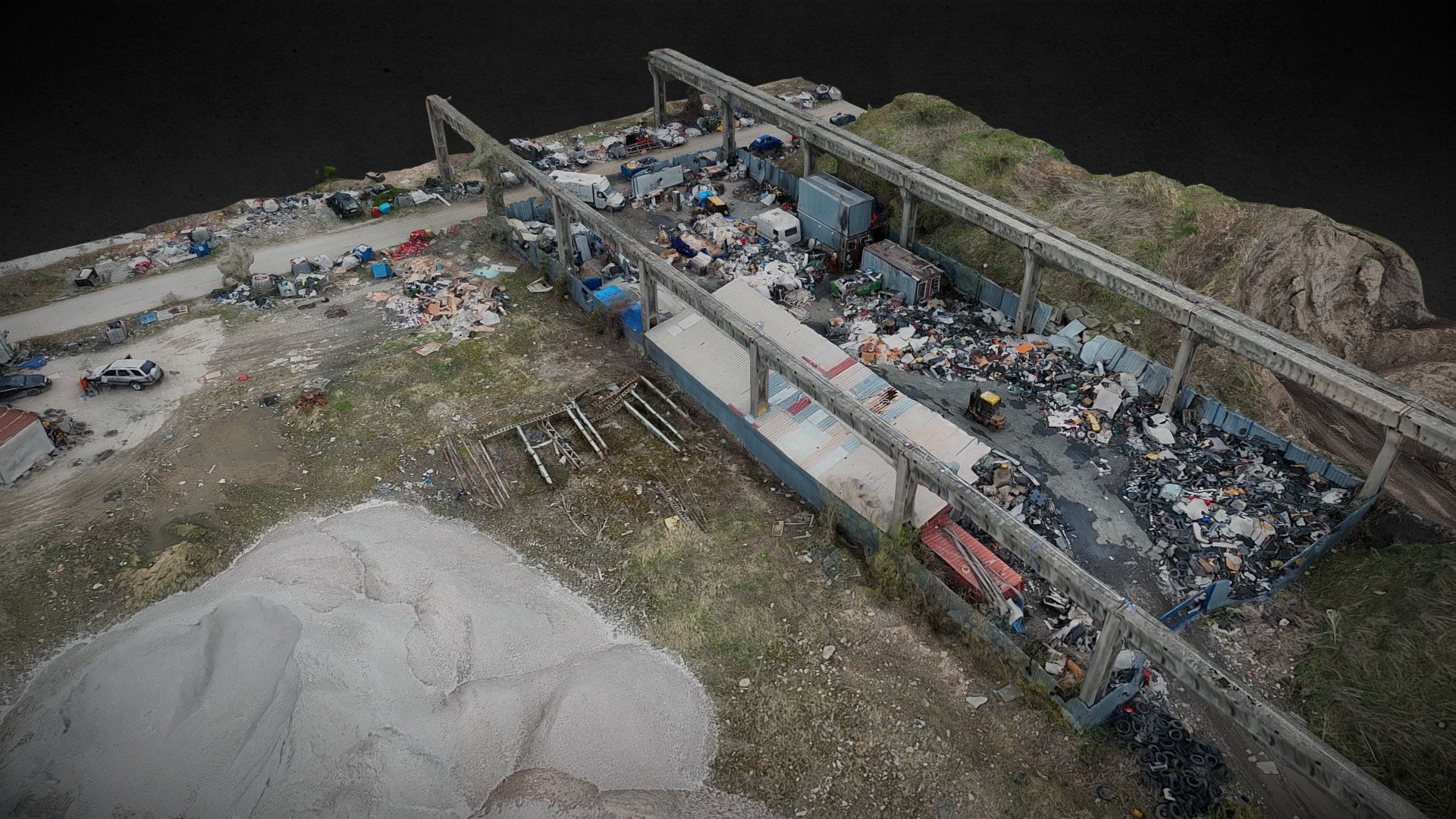 terrain trash industrial DJI Mavic3 photoscan 3d model