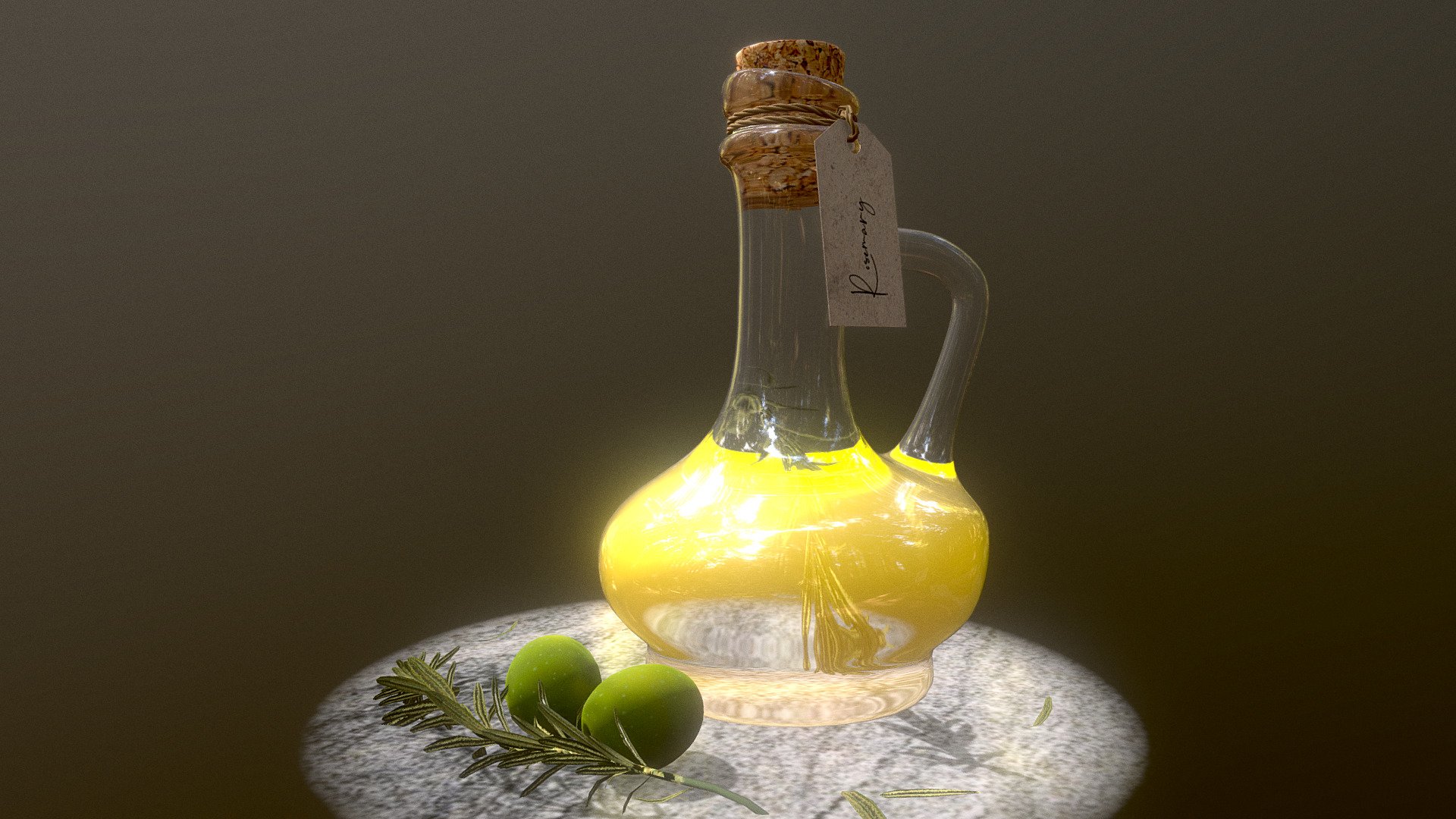 Olive oil 3d model