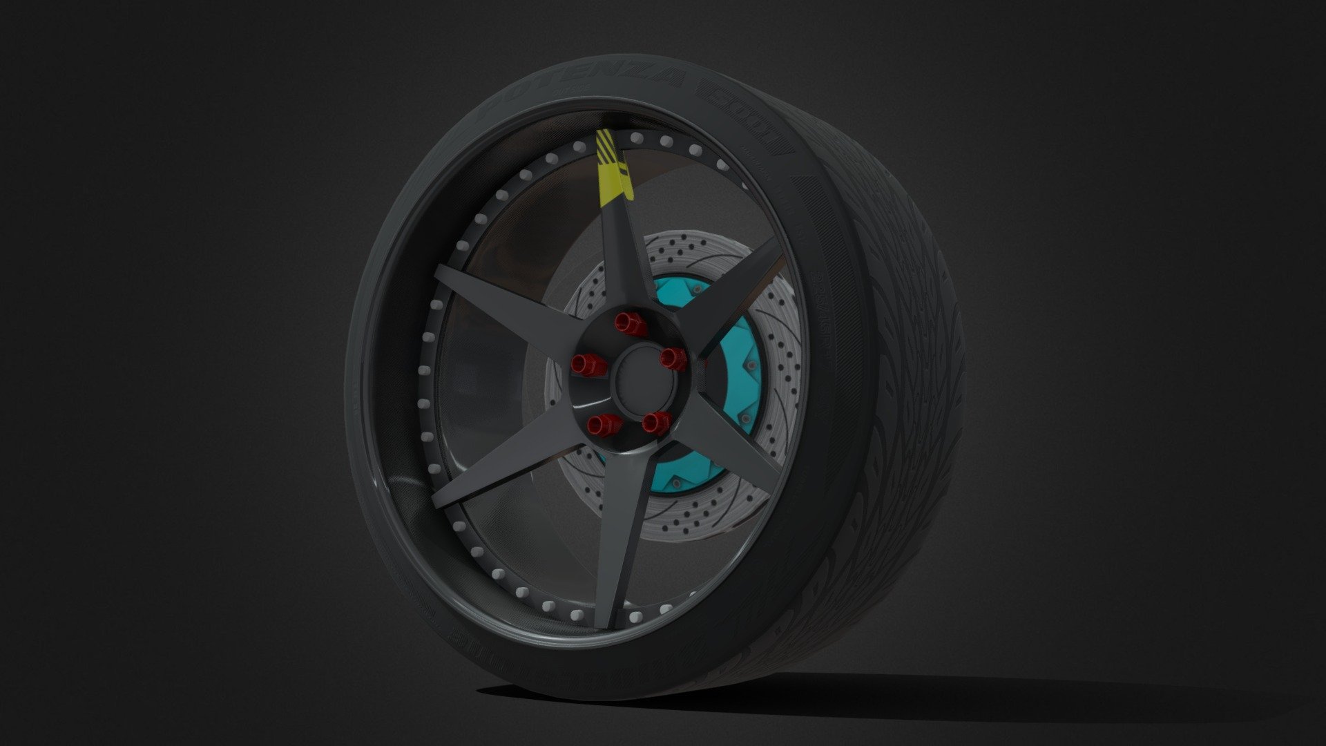 Adro GR86 Wheels 3d model