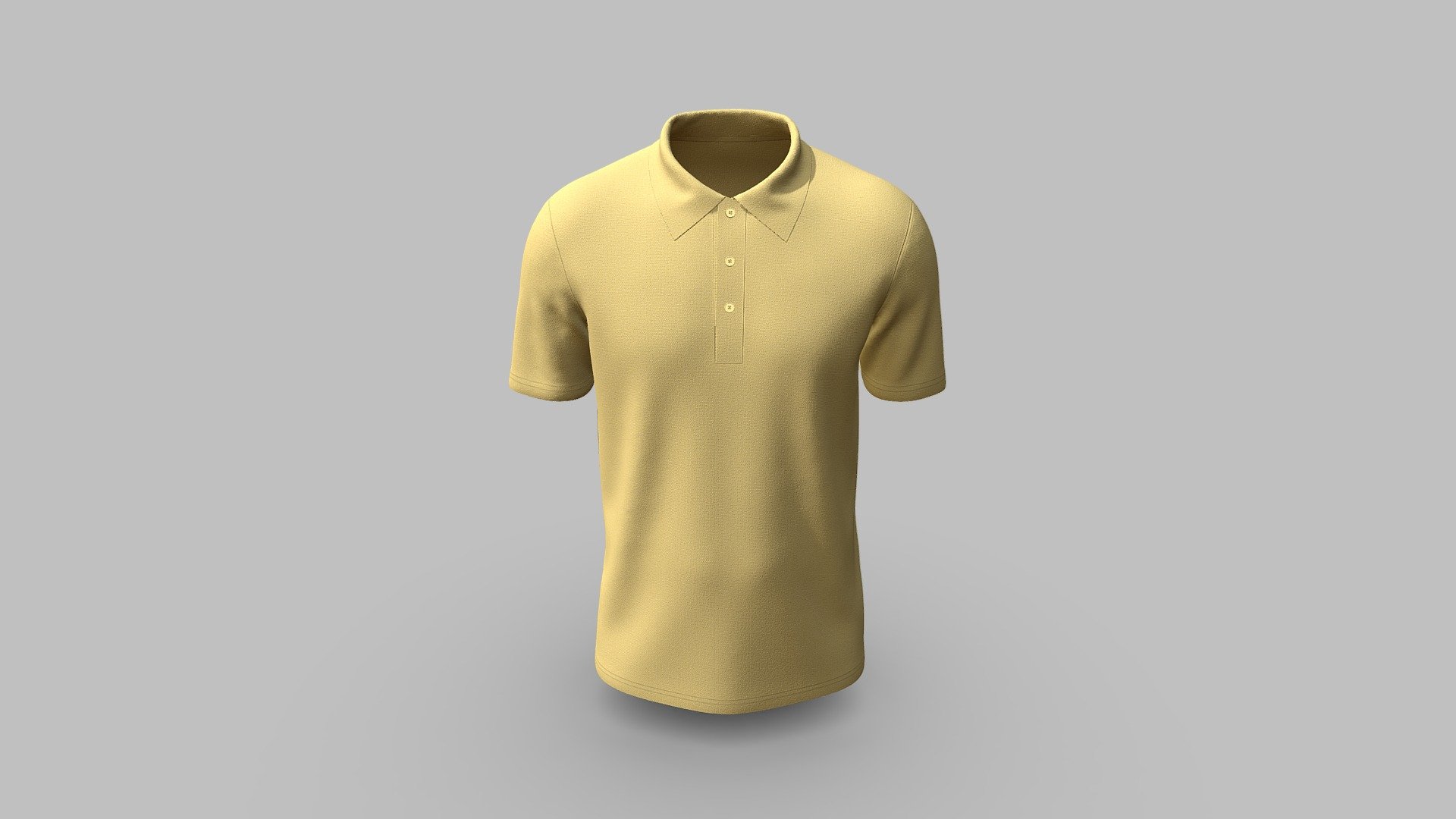 Sustanable Ocean Split Neck Polo Design 3d model