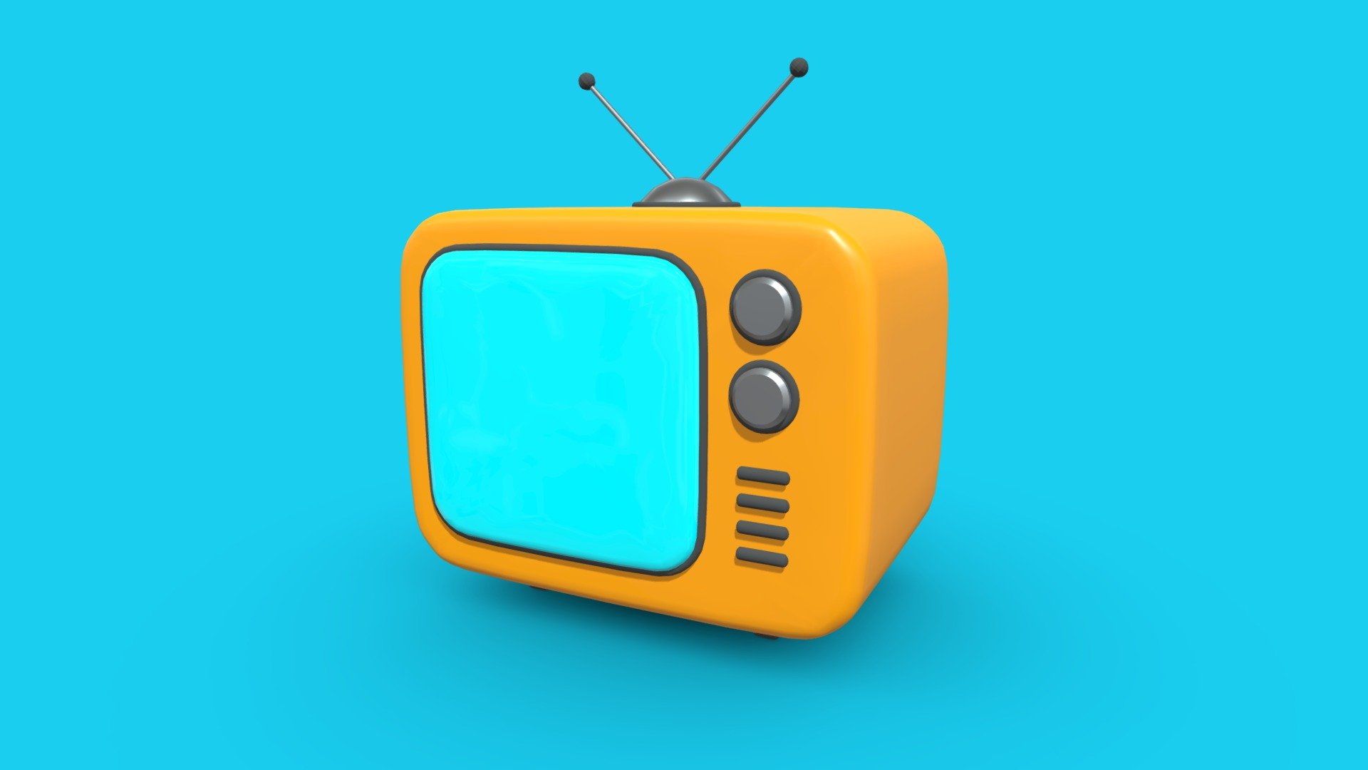 Vintage TV 3d model