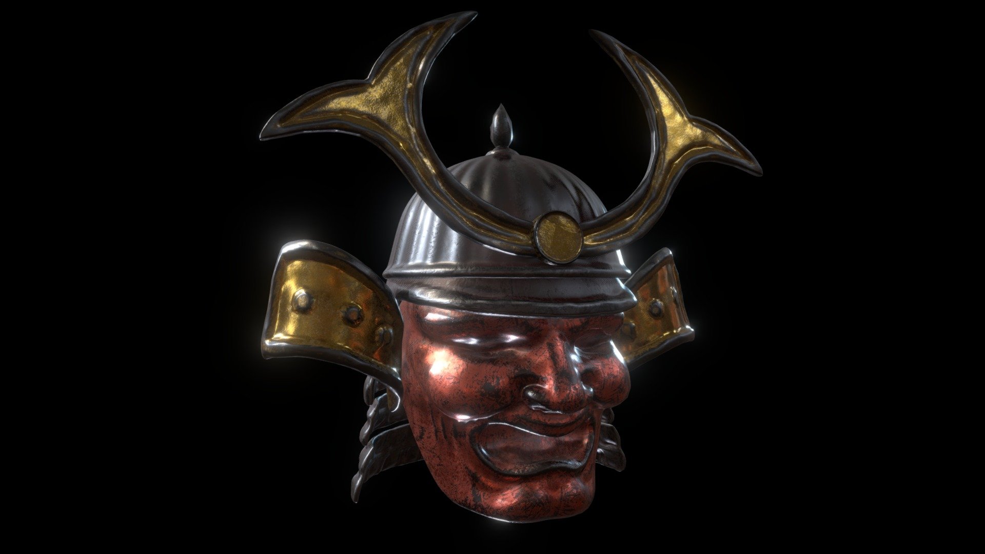 Samurai helmet Free download 3d model