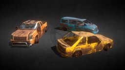 Abandoned Post-Apocalyptic Vehicle Pack