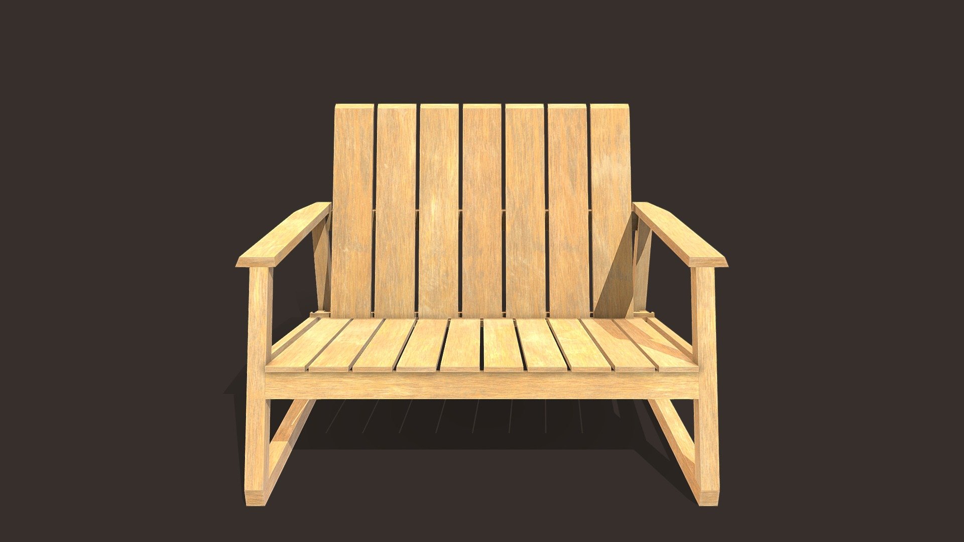 Outdoor bench 3d model