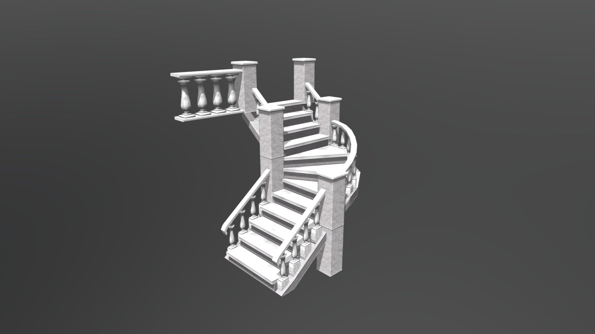 Neoclassicism stairs 3d model