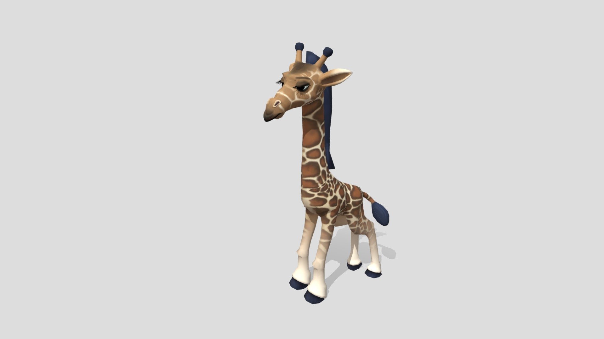 Giraffe Cartoony suitable for AR 3d model