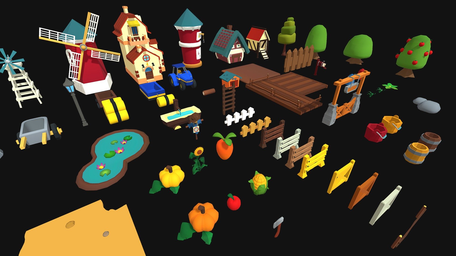 Farm Pack Low Poly 3D 3d model