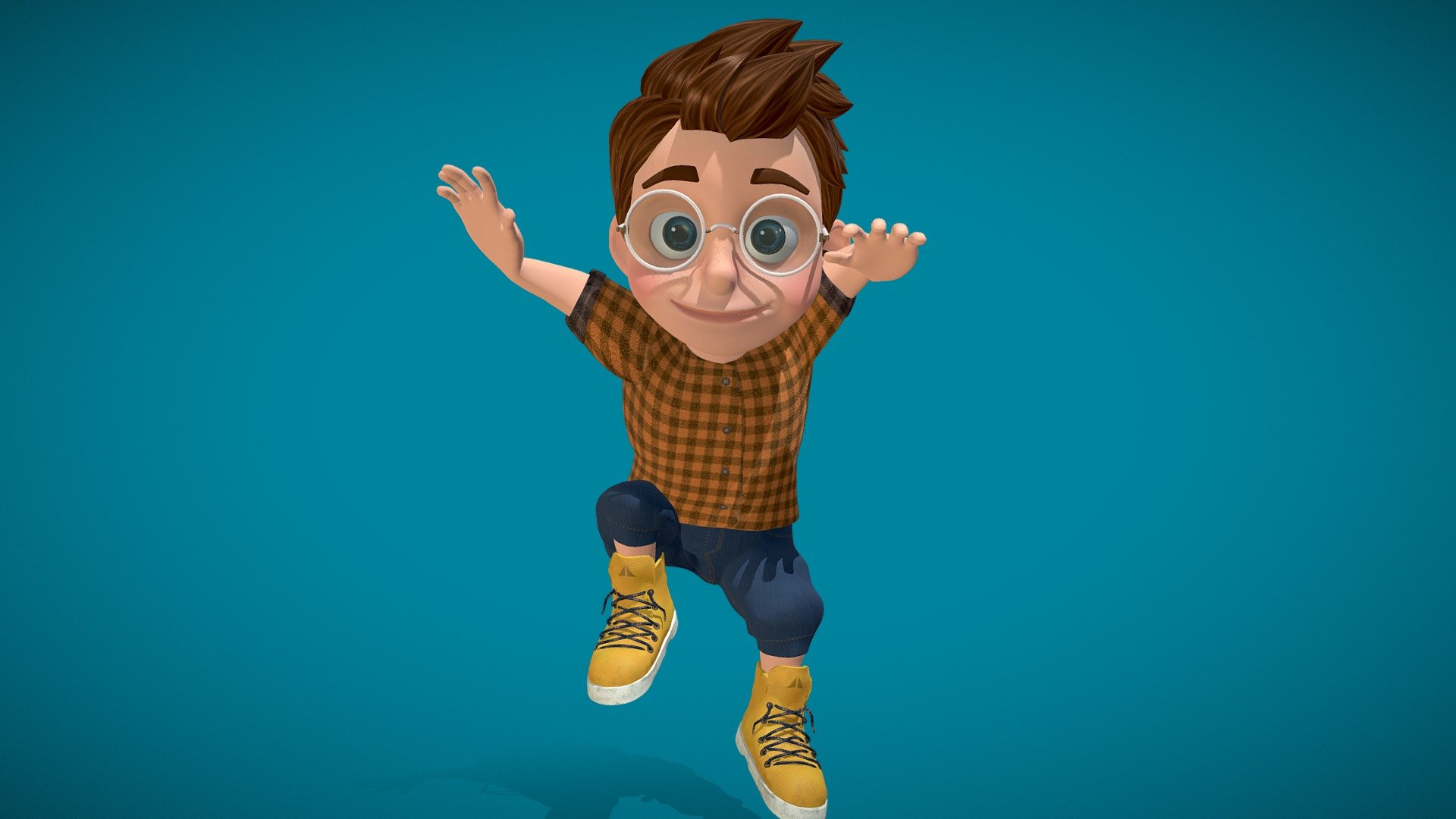 Cartoon Child Boy Character 3d model