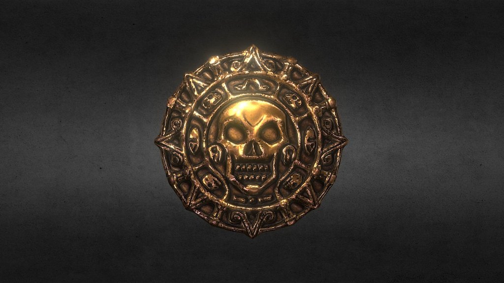 Cursed Aztec Coins from Pirate of the Caribbean 3d model