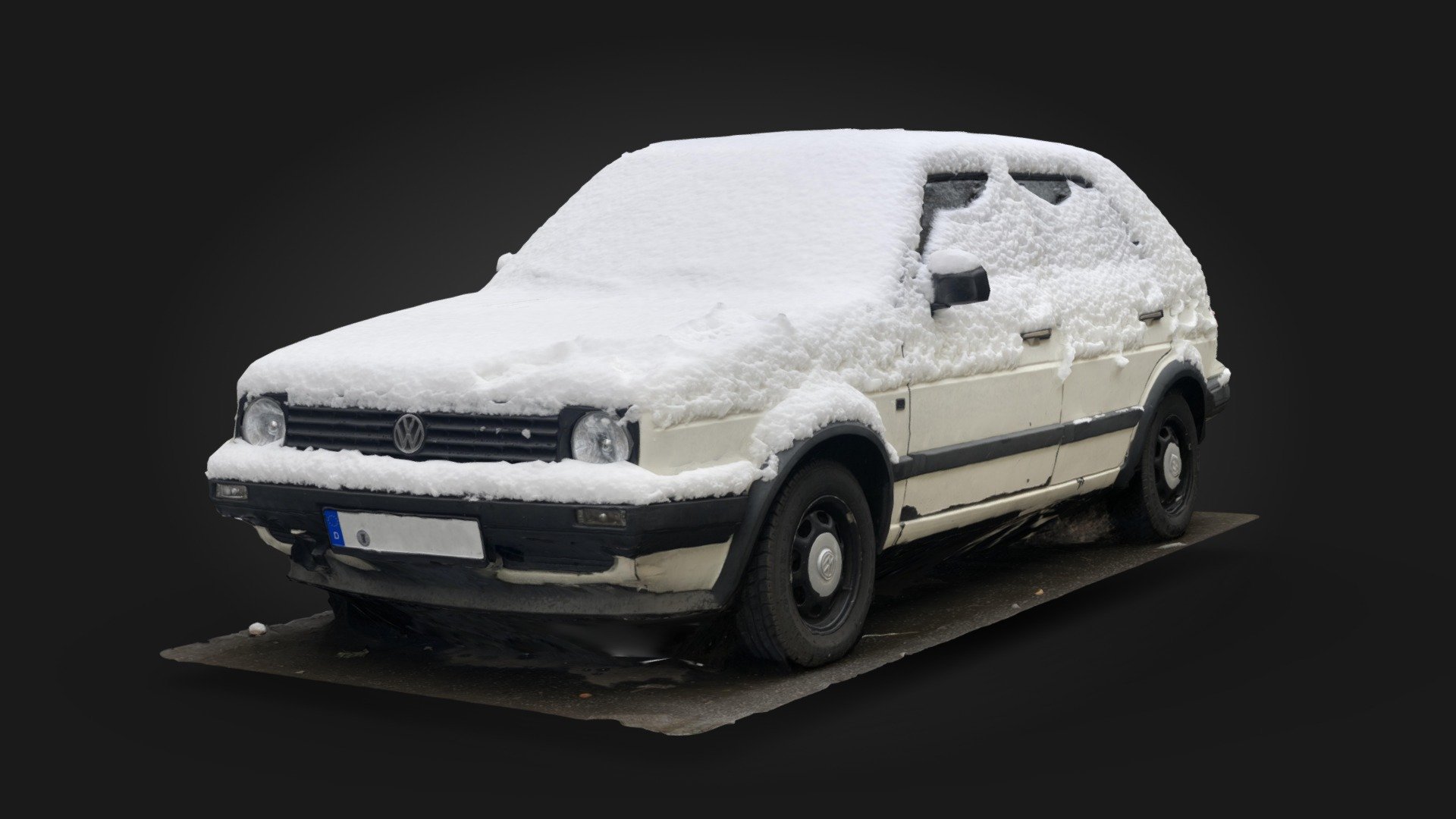 VW Golf II 3d model