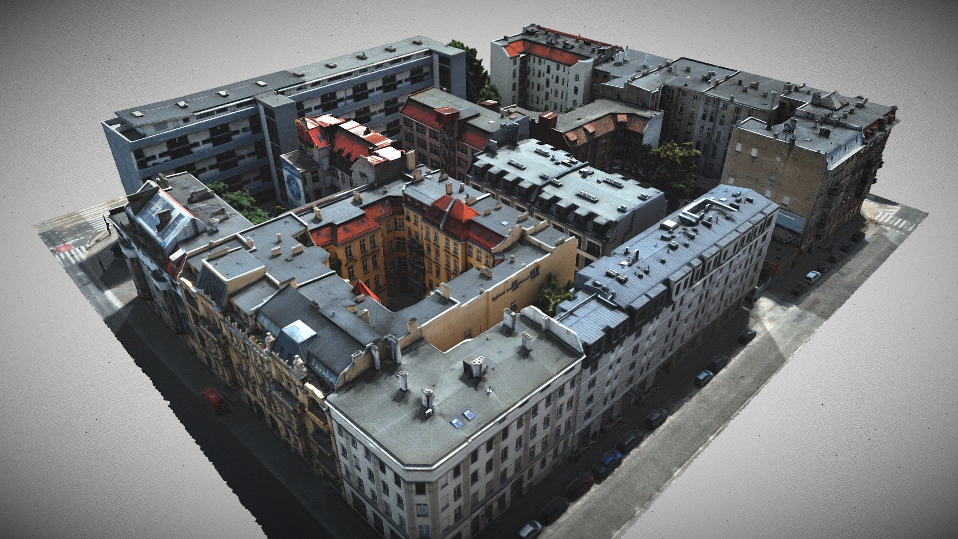 Model of block in Wroclaw center 3d model