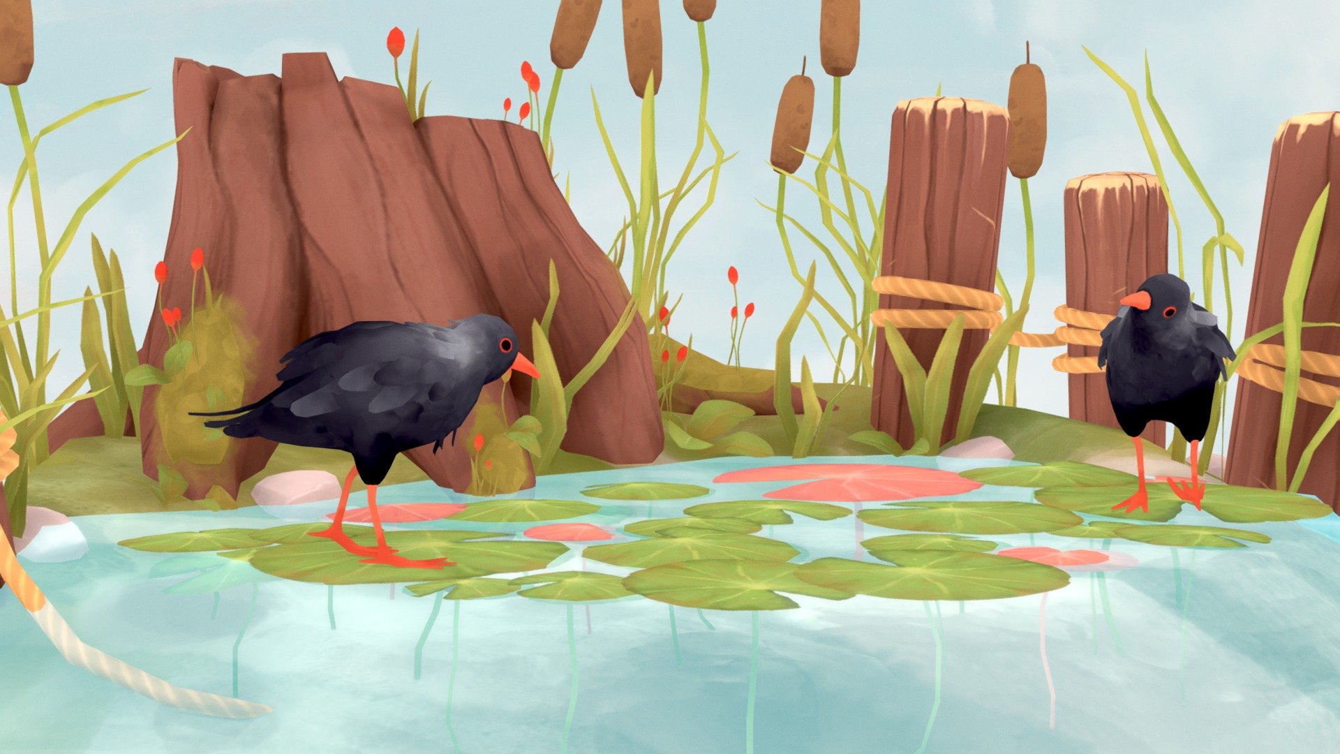 Pond 3d model