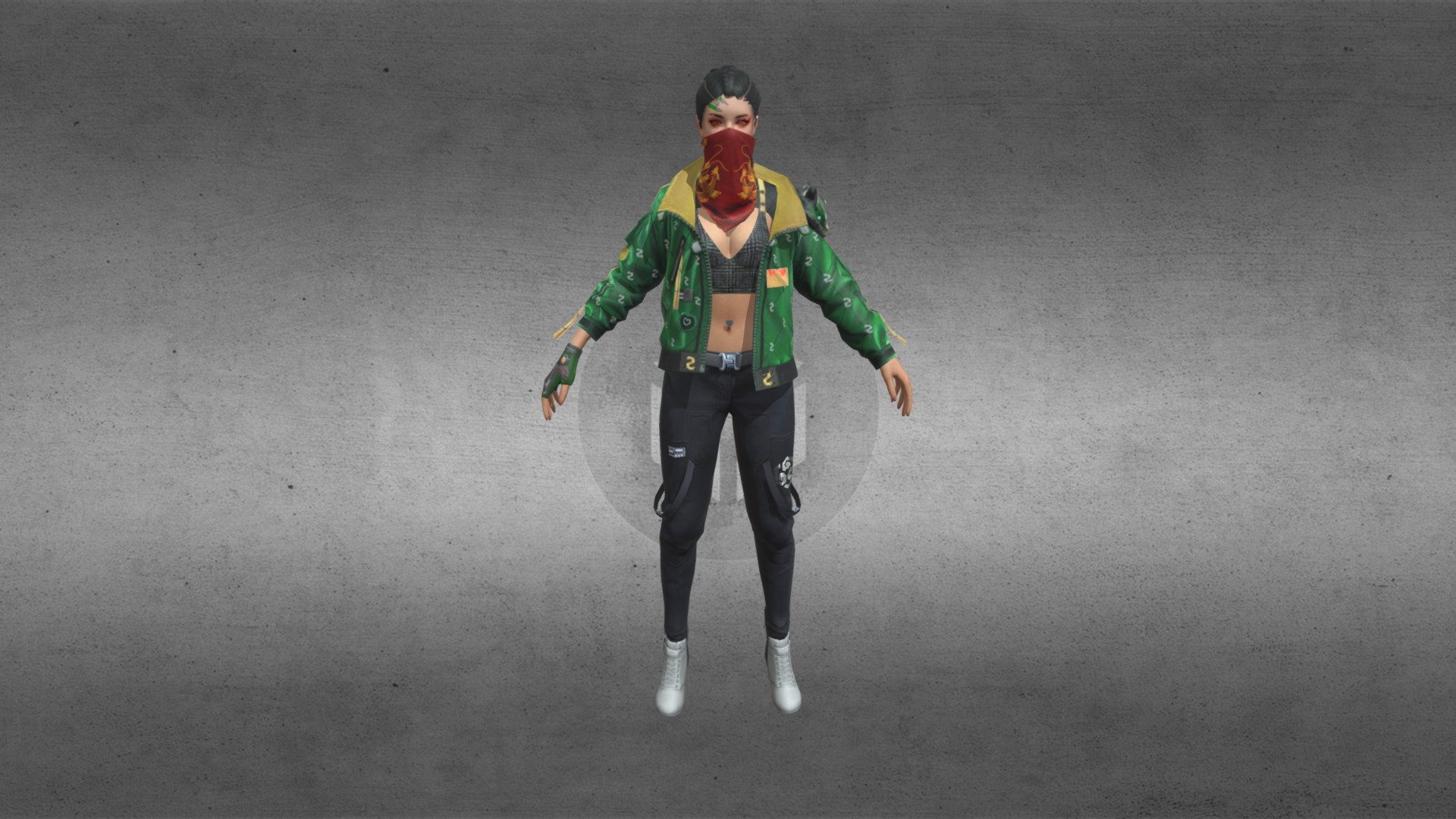 freefire new  female 3d model by pace gaming 3d model