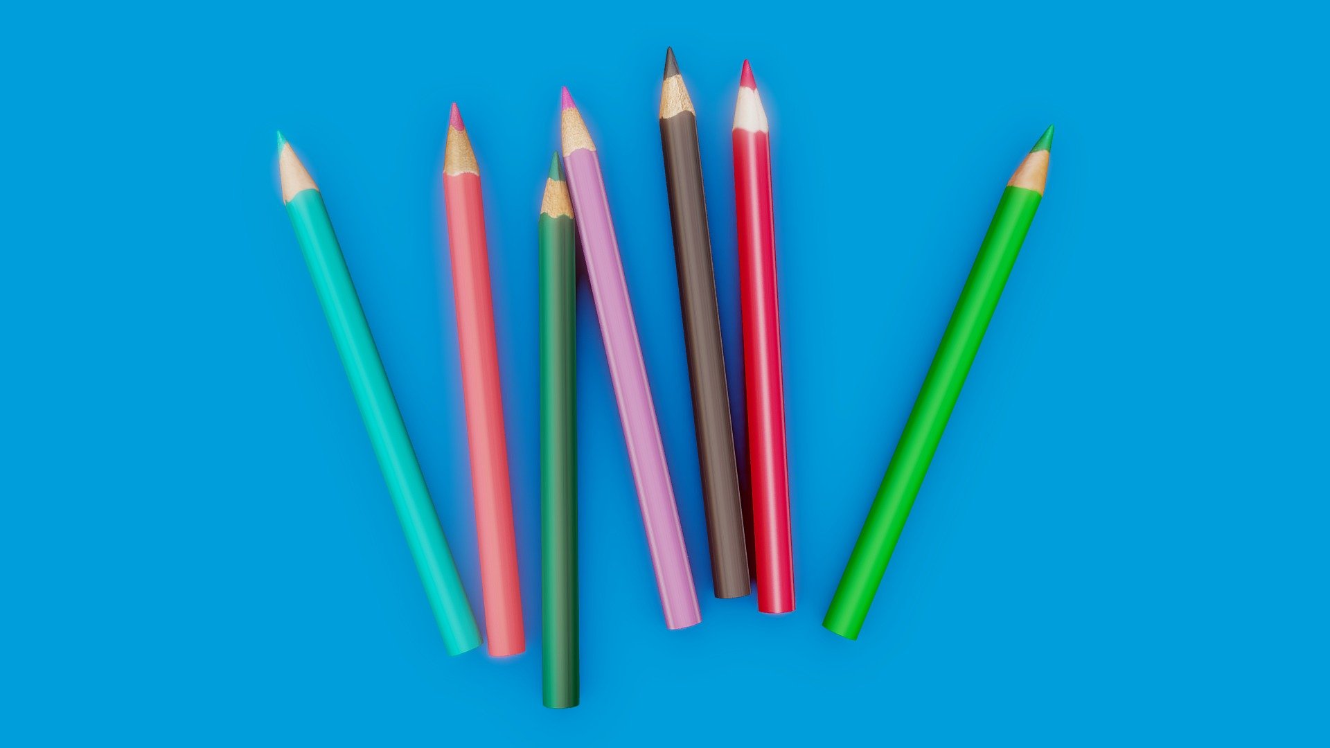 Pencils 3d model