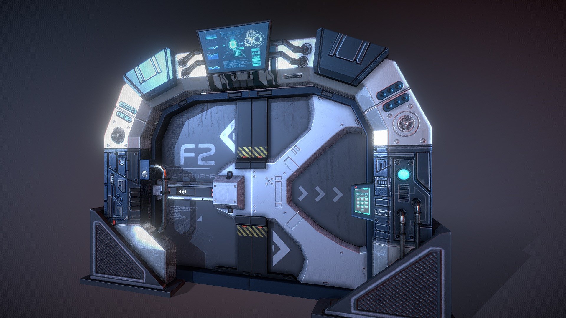 SCI-FI Door 3d model