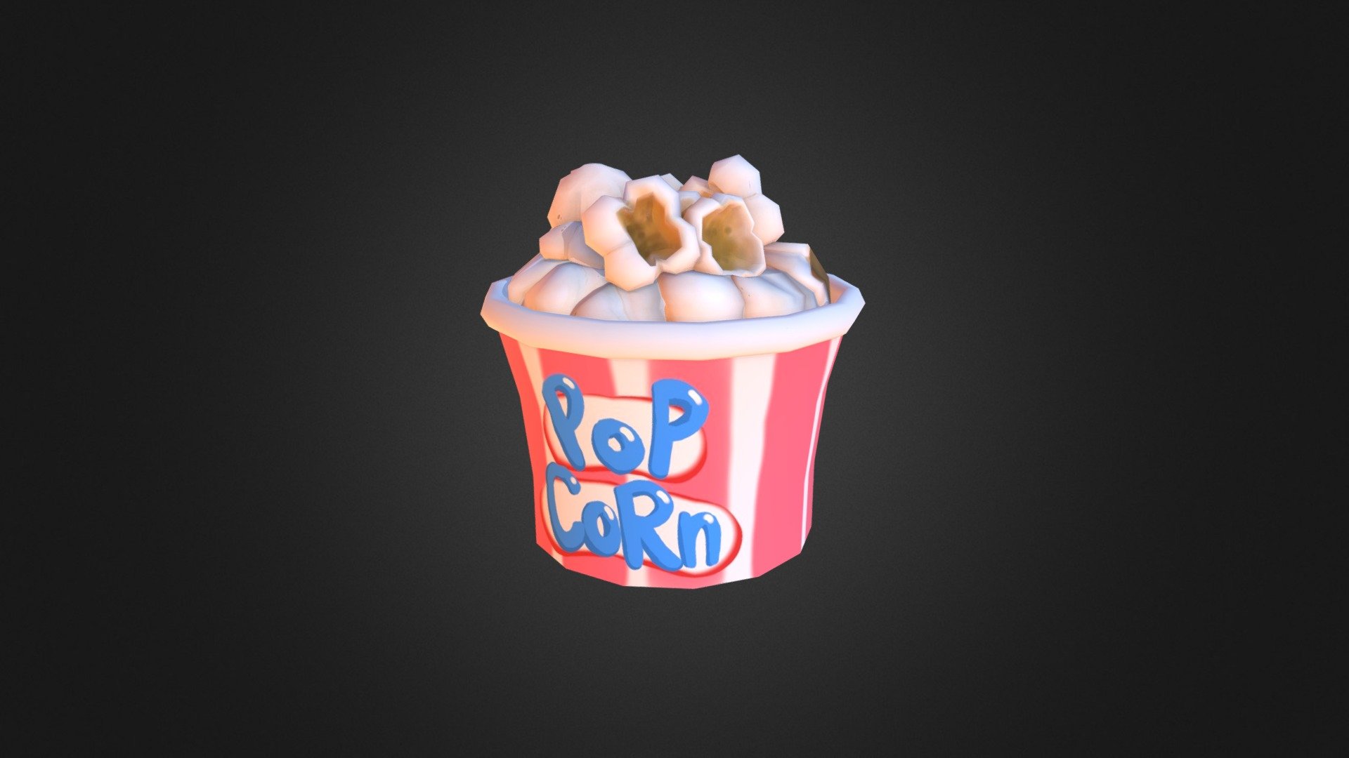 Small Pop Corn bucket 3d model