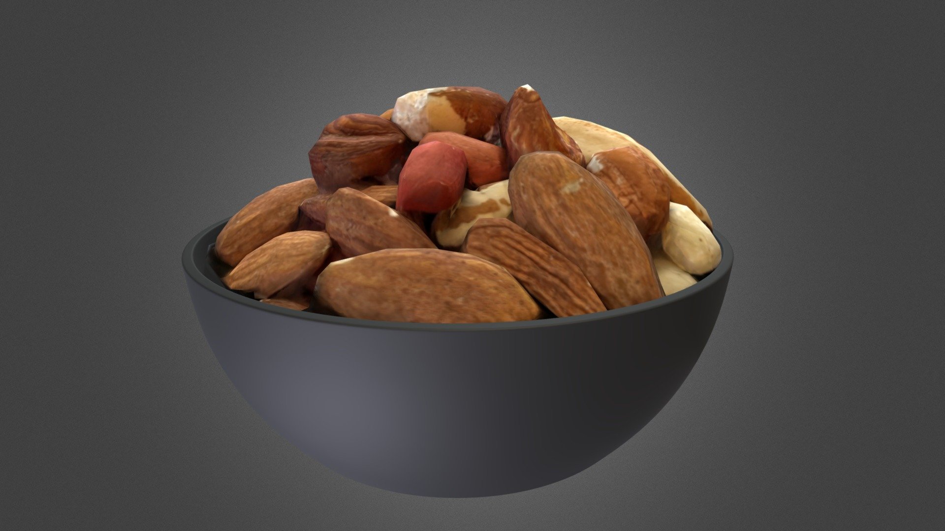 Small Bowl Of Nuts 3d model