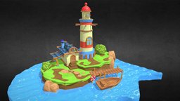 Cartoon Lighthouse Study