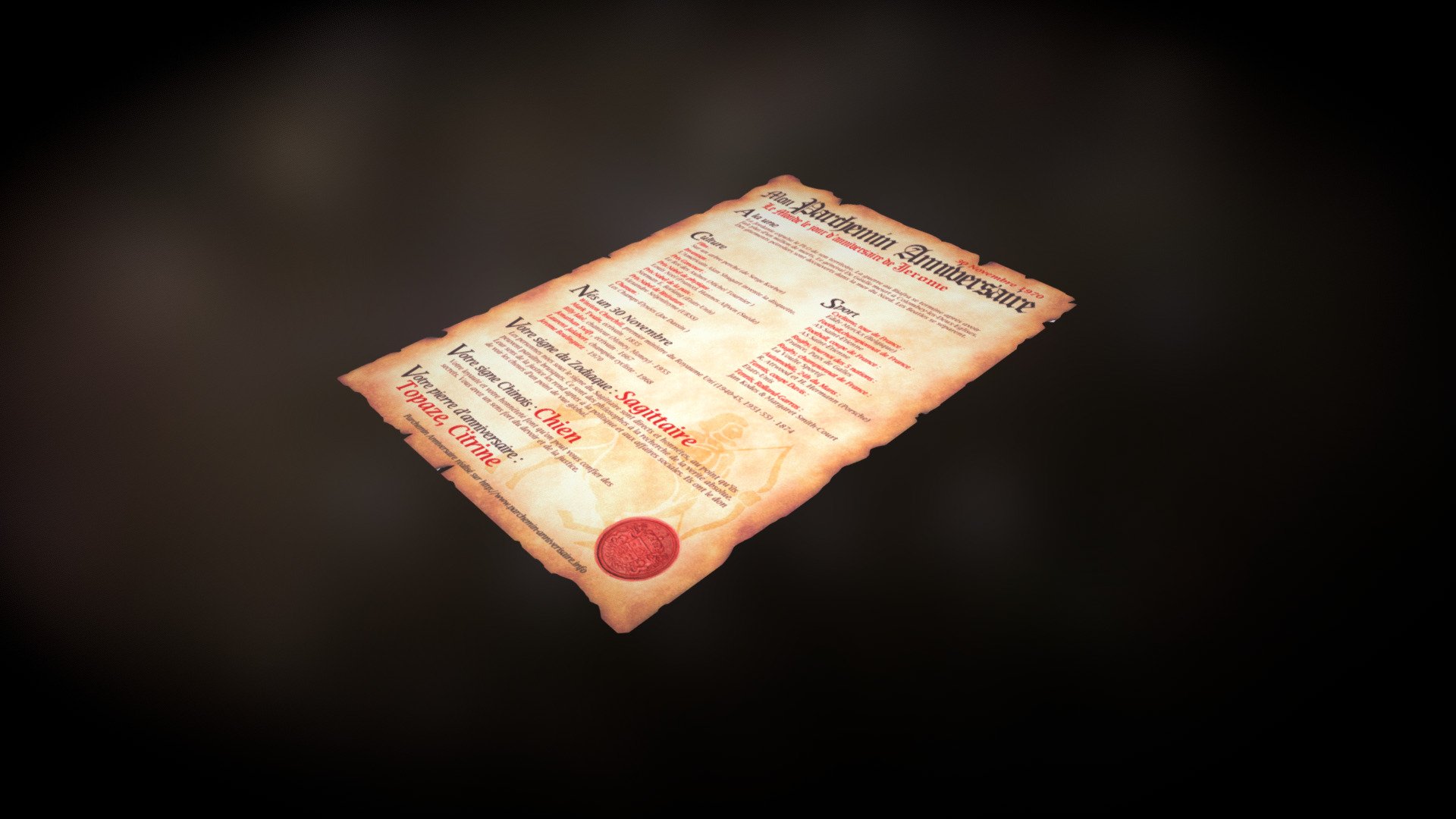 Parchment 3d model