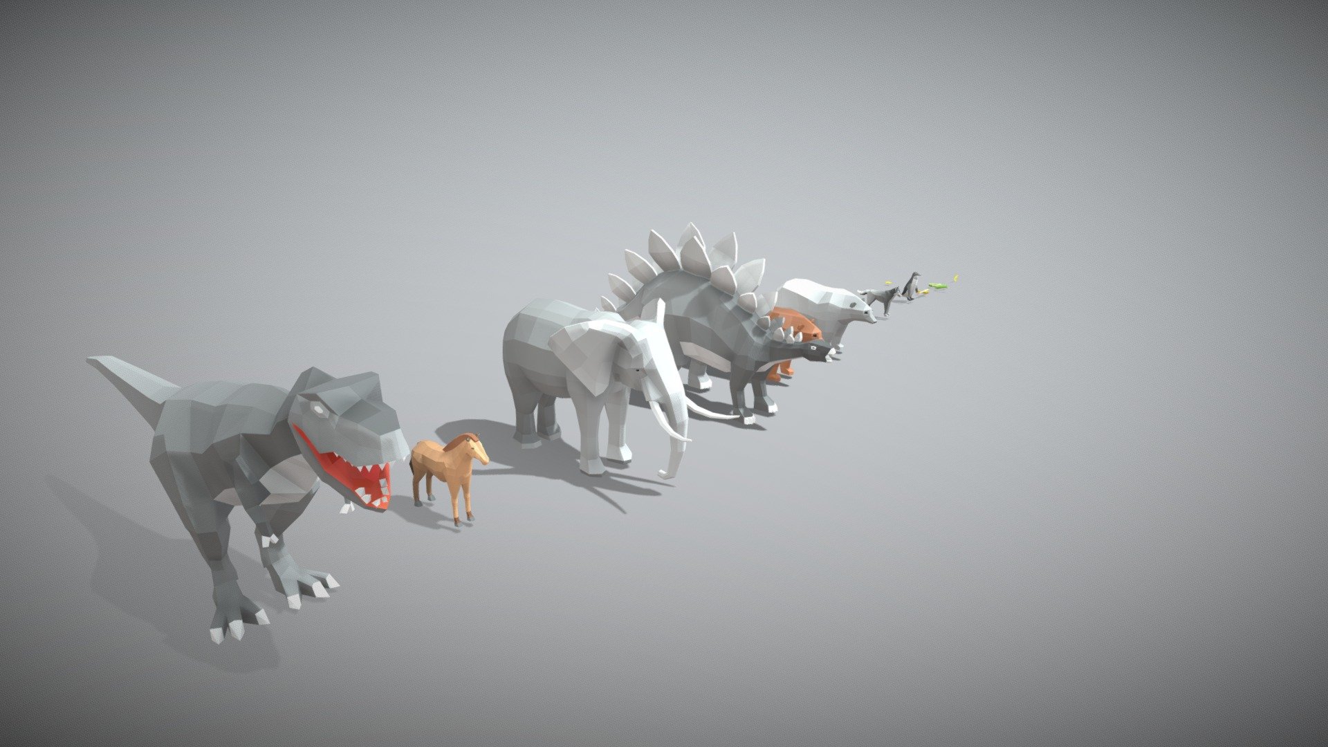 Low Poly animal Pack 3d model