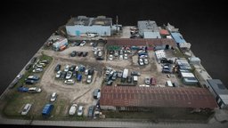 car wrecks parking DJI Mavic3 photoscan