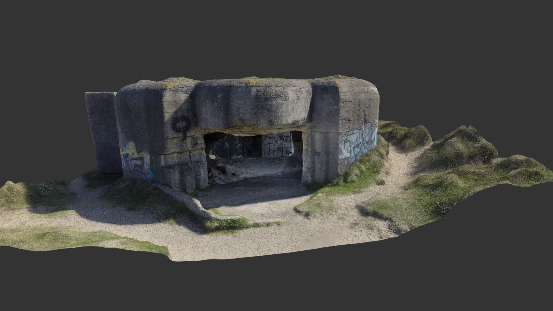 Festung IJmuiden Nederland, Atlantikwall 3d model