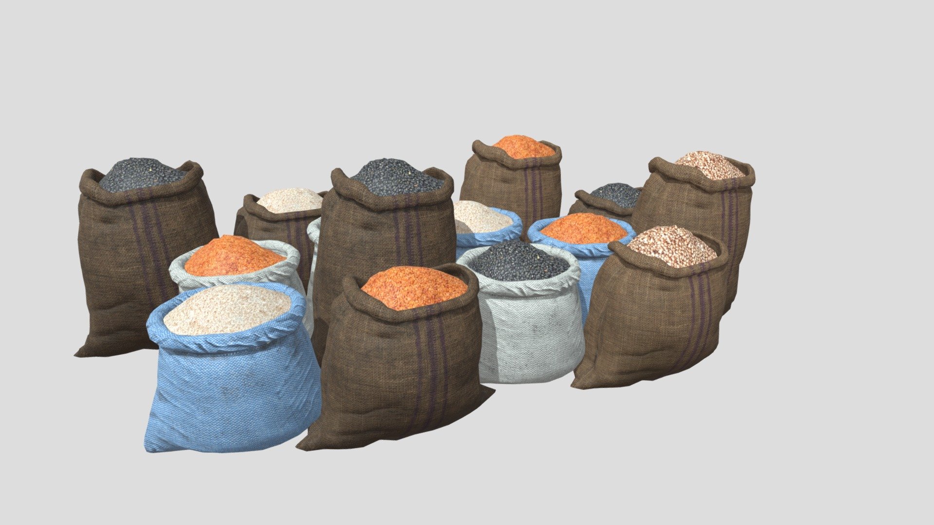 BAGS WITH SEEDS 3d model