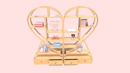 Hearth shaped shelf / bookshelf (LP)