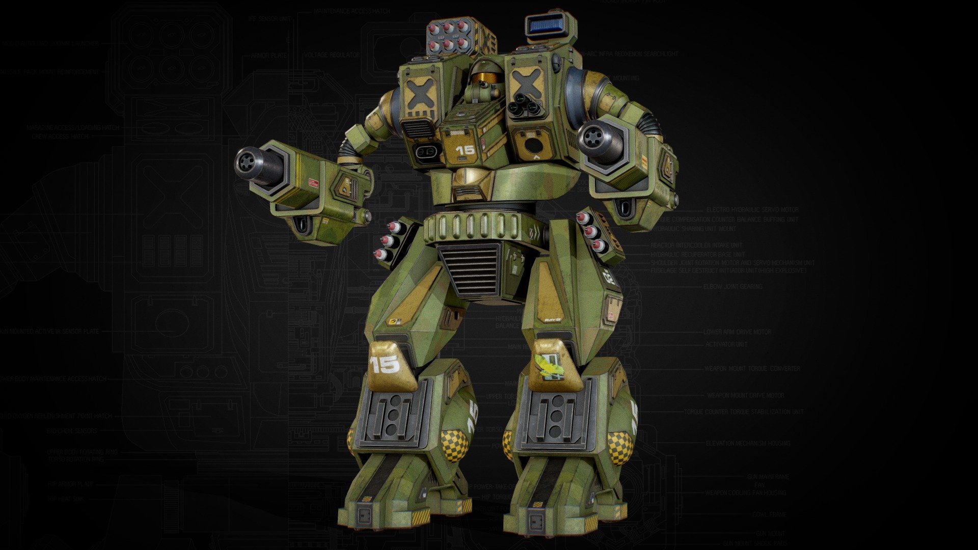 Hellbringer(Loki) Battlemech 3d model