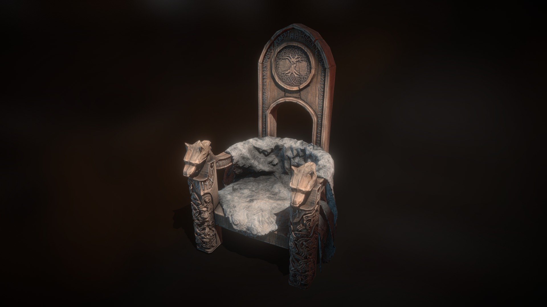 Medieval Kings Throne 3d model