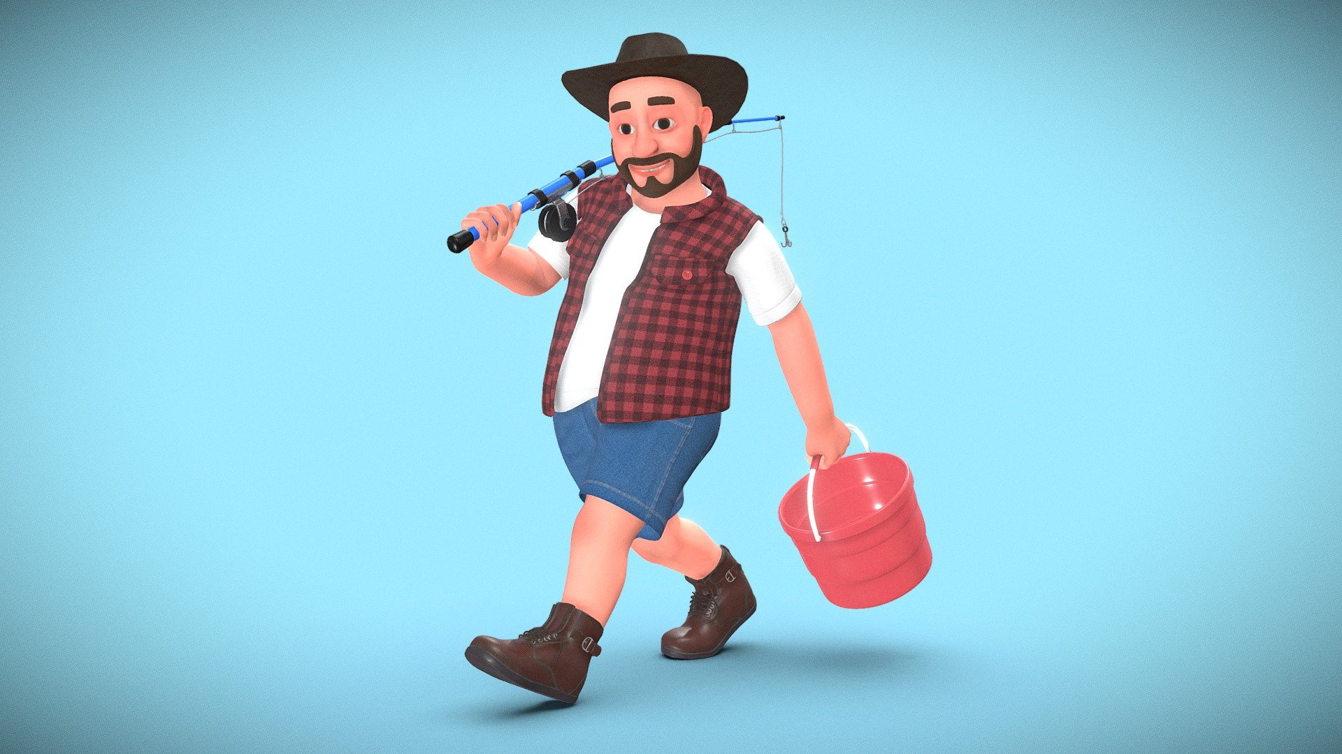 Fisherman 3d model