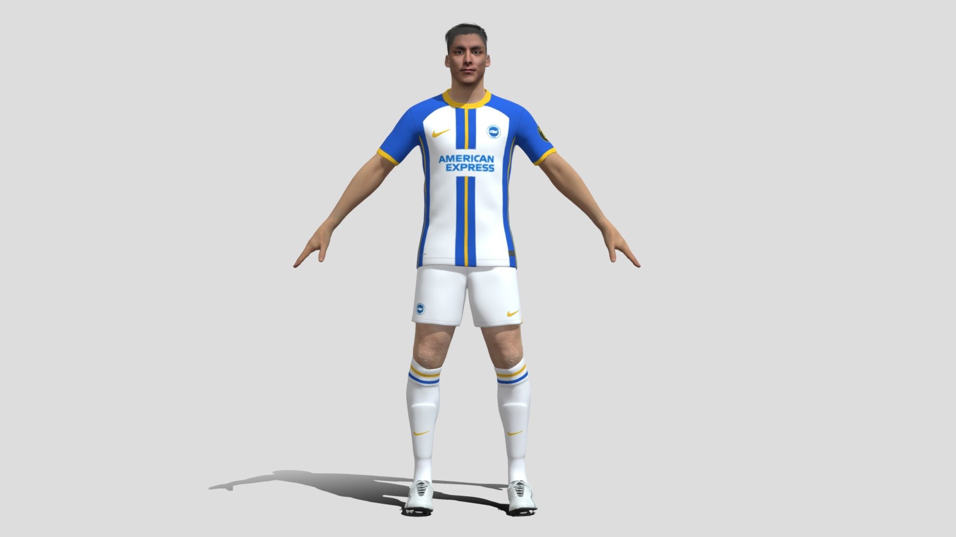 footballer 3d model