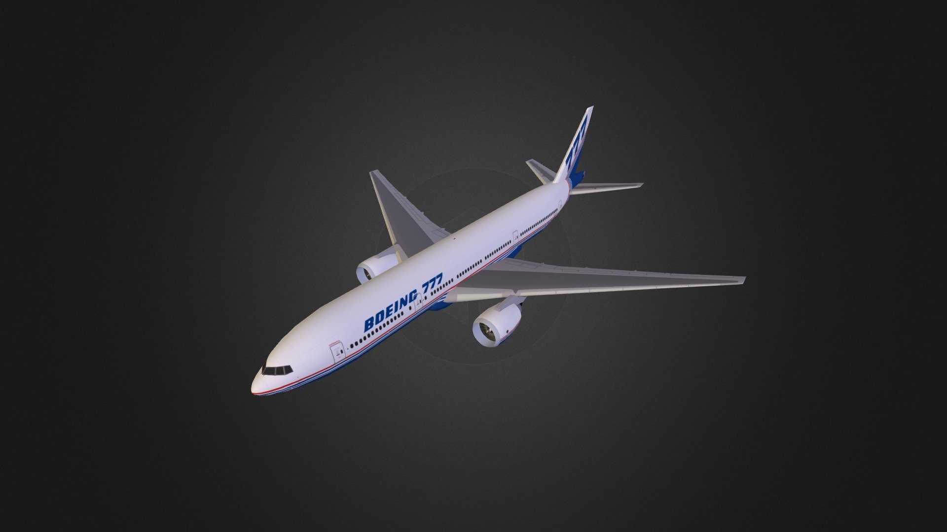 Boeing 777-200 3d model