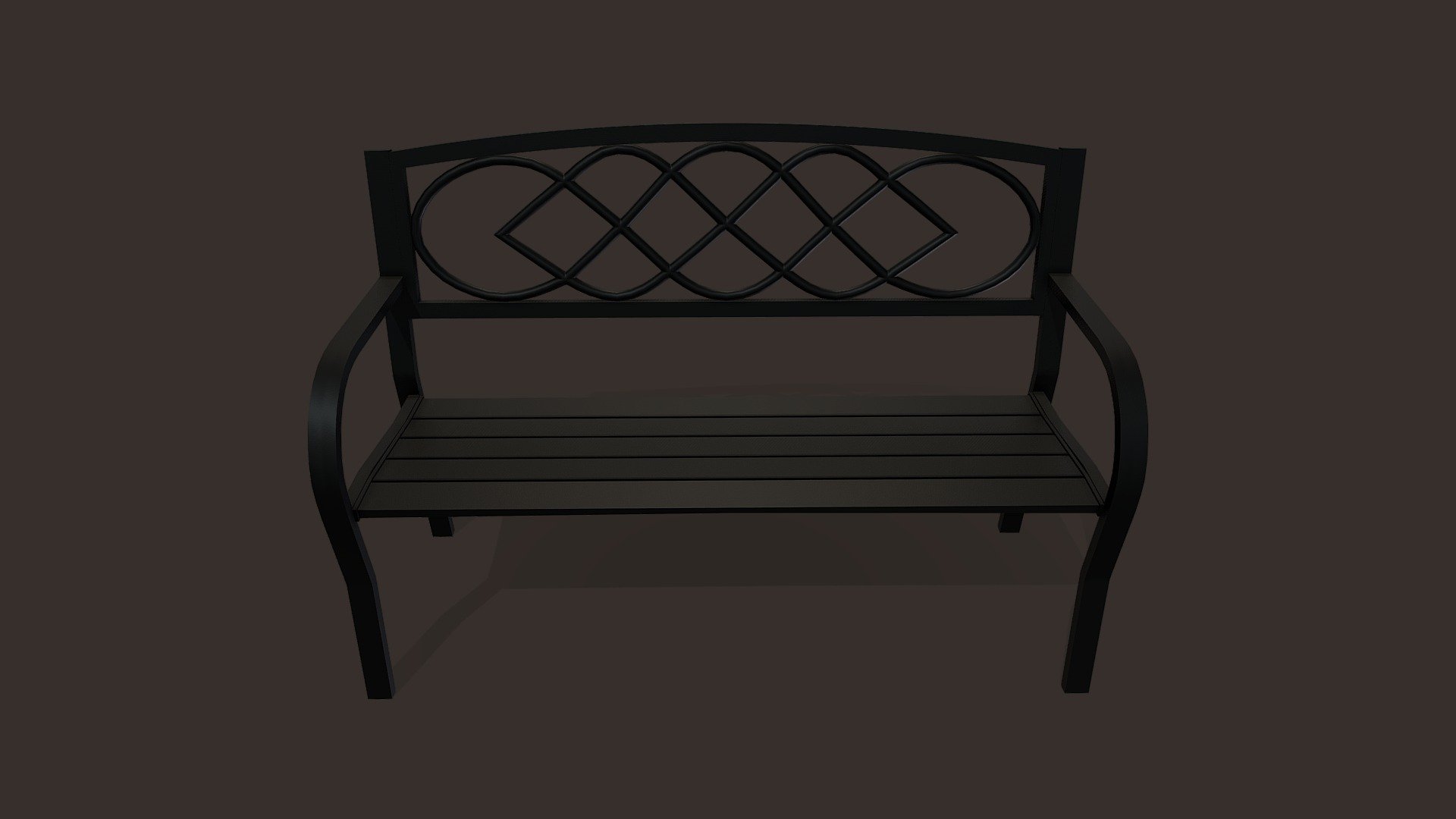 Metallic Bench 3d model