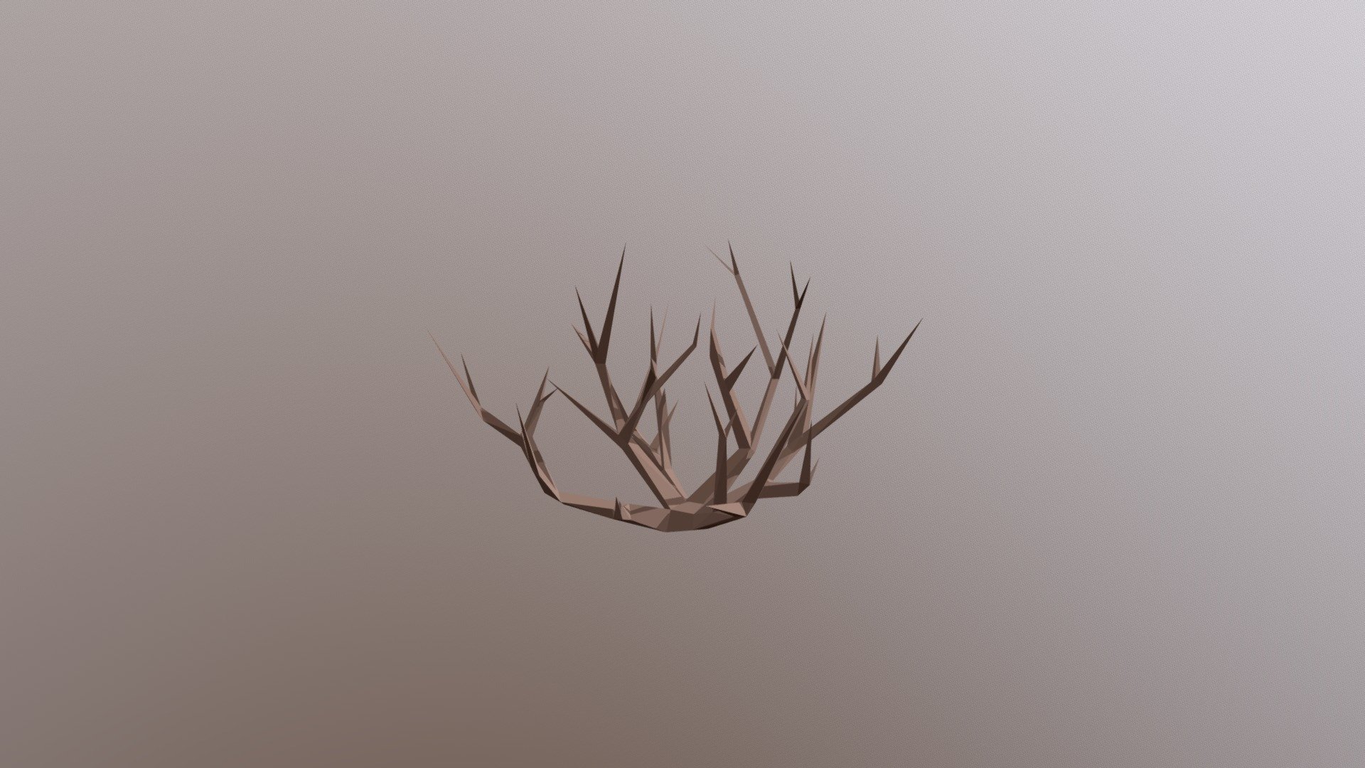 Low Poly Dead Bush 3d model